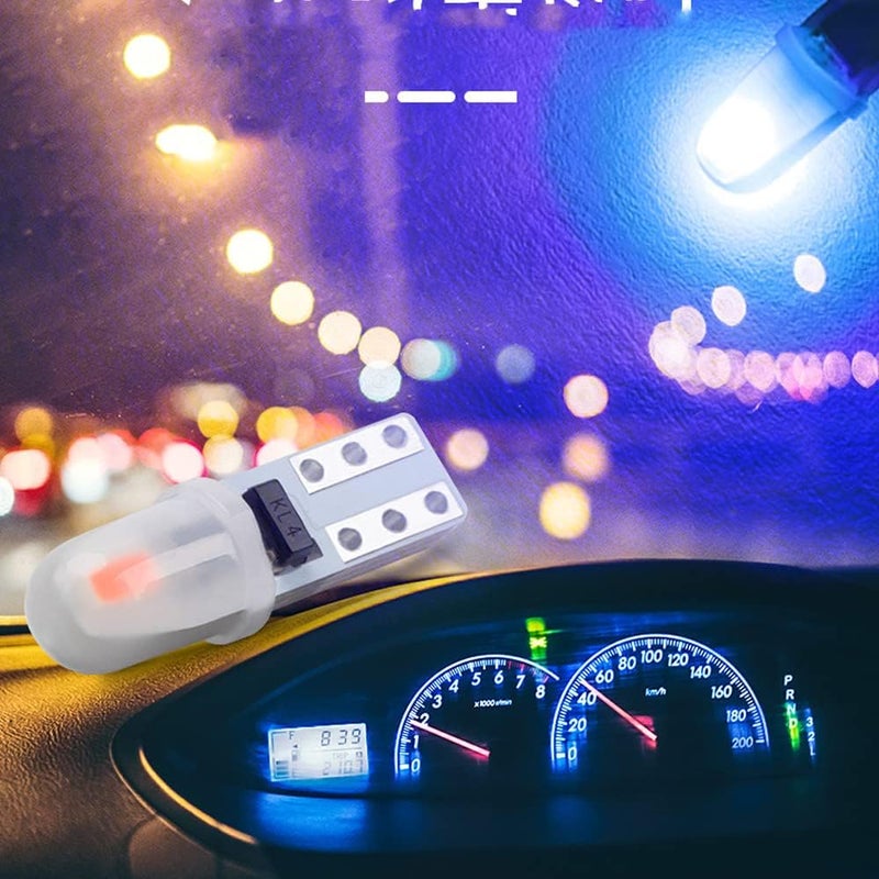 WeiXuan 10pcs Dash Lights PC74 Twist Locket Socket Wedge T5 LED Bulb 37 74 2721,Dashboard Instrument Cluster Bulbs (Red) - Image 3